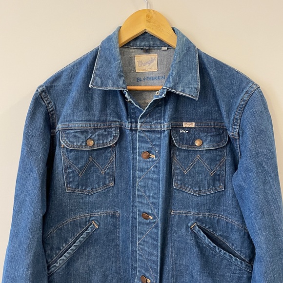 1960s Selvage Wrangler Jacket, White Label, Made in USA Selvedge - Picture 2 of 9